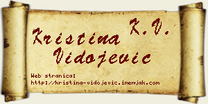 Kristina Vidojević vizit kartica